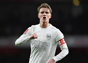 Martin Odegaard in Action: Arsenal vs Liverpool - FA Cup 2023-24