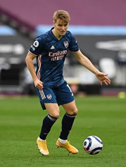 Images Dated 21st March 2021: Martin Odegaard in Action: Arsenal vs West Ham United, Premier League 2020-21