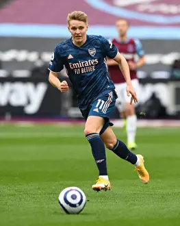 West Ham United V Arsenal 2020-21 Prints: Martin Odegaard in Action: Arsenal vs West Ham United, Premier League 2020-21