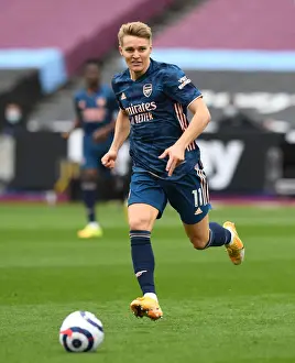 West Ham United V Arsenal 2020-21 Prints: Martin Odegaard in Action: Arsenal vs West Ham United, Premier League 2020-21