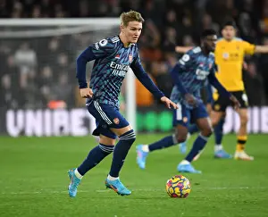 Martin Odegaard in Action: Arsenal vs Wolverhampton Wanderers, Premier League 2021-22