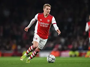 Arsenal V Sunderland - Carabao Cup 2021-22 Prints: Martin Odegaard in Action: Arsenal's Carabao Cup Battle against Sunderland
