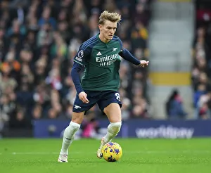 Martin Odegaard in Action: Fulham vs. Arsenal, Premier League 2023-24