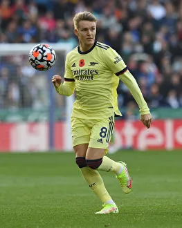 Leicester City V Arsenal 2021-22 Prints: Martin Odegaard in Action: Leicester City vs. Arsenal, Premier League 2021-22