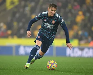 Martin Odegaard in Action: Norwich City vs Arsenal, Premier League 2021-22