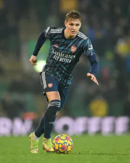 Norwich City V Arsenal 2021-22 Prints: Martin Odegaard in Action: Norwich City vs Arsenal, Premier League 2021-22