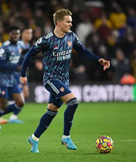 Martin Odegaard in Action: Wolverhampton Wanderers vs Arsenal, Premier League 2021-22