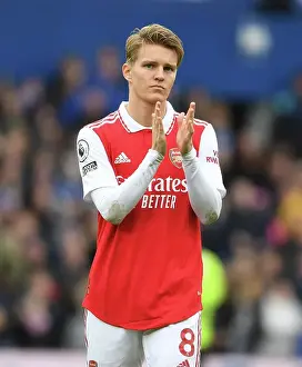 Martin Odegaard Applauding Arsenal Fans: Everton vs Arsenal, Premier League 2022-23