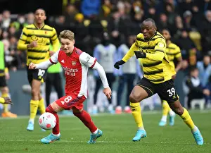 Watford V Arsenal 2021-22 Prints: Martin Odegaard Breaks Past Watford's Defense: Arsenal vs Watford