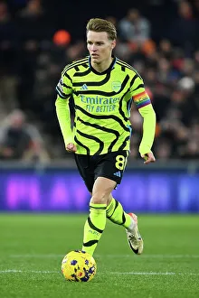 Martin Odegaard Charges Forward: Arsenal vs. Luton Town, Premier League 2023-24