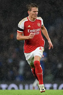 Martin Odegaard Chases the Ball: Chelsea vs. Arsenal, Premier League 2023-24