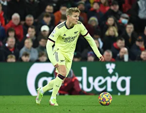 Liverpool V Arsenal 2021-22 Prints: Martin Odegaard Faces Liverpool: Arsenal vs. Liverpool, Premier League 2021-22