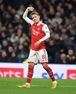 Tottenham Hotspur V Arsenal 2022-23 Prints: Martin Odegaard Fights for Arsenal in the Capital Rivalry: Arsenal vs