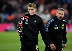 Martin Odegaard Gears Up: Arsenal's Star Player Prepares for Luton Town Clash (2023-24)