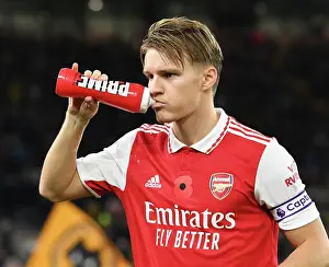Wolverhampton Wanderers V Arsenal 2022-23 Prints: Martin Odegaard Gears Up: Wolverhampton Wanderers vs Arsenal FC, Premier League 2022-23
