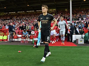 Images Dated 20th May 2023: Martin Odegaard Leads Arsenal in Premier League Clash against Nottingham Forest (May 2023)