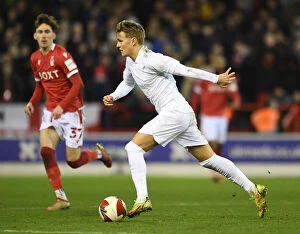 Images Dated 9th January 2022: Martin Odegaard at Nottingham Forest: Arsenal's FA Cup Encounter (2021-22)
