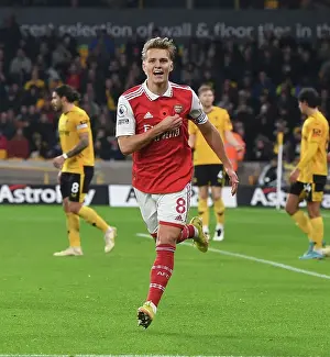 Martin Odegaard Scores First Arsenal Goal: 1-1 Draw Against Wolverhampton Wanderers (2022-23)