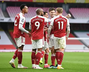 Martin Odegaard Scores First Arsenal Goal Against Tottenham in Empty Emirates Stadium (2020-21)