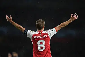 Arsenal V PSV Eindhoven 2023-24 Prints: Martin Odegaard Shines: Arsenal Overpower PSV Eindhoven in Champions League
