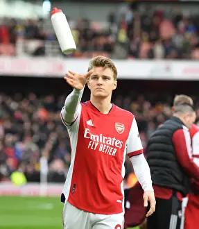 Arsenal V Brentford 2021-22 Prints: Martin Odegaard Shines: Arsenal's Triumph Over Brentford in the Premier League