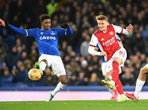 Everton V Arsenal 2020-21 Prints: Martin Odegaard vs. Demarai Gray: Everton vs. Arsenal, Premier League Clash, December 2021
