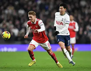 Tottenham Hotspur V Arsenal 2022-23 Prints: Martin Odegaard vs Son Heung-Min: Battle in the Premier League - Arsenal vs Tottenham (2022-23)