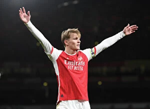 Arsenal v West Ham United 2023-24 Collection: Martin Odegaard's Brilliant Performance: Arsenal's Triumph Over West Ham United (2023-24)