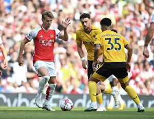 Arsenal V Wolverhampton Wanderers 2022-23 Prints: Martin Odegaard's Brilliant Performance: Arsenal Triumphs Over Wolverhampton Wanderers (2022-23)