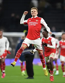 Tottenham Hotspur V Arsenal 2022-23 Prints: Martin Odegaard's Celebration: Arsenal's Triumph Over Tottenham Hotspur in the Premier League (2022-23)