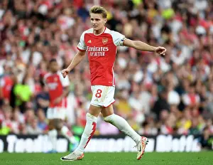 Arsenal V Manchester City 2023-24 Prints: Martin Odegaard's Emotional Reaction: Arsenal's Intense Battle against Manchester City