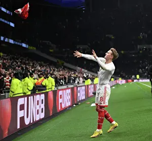 Martin Odegaard's Emotional Shirt Throw: Arsenal's Victory at Tottenham Hotspur Stadium (2022-23)