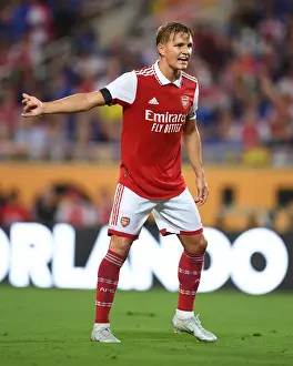 Arsenal V Chelsea - Florida Cup 2022-23 Prints: Martin Odegaard's Star Performance: Arsenal Triumphs Over Chelsea in Florida Cup 2022-23
