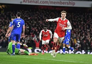 Arsenal v Everton 2022-23 Collection: Martin Odegaard's Stunner: Arsenal's Triumphant 3-0 Over Everton in the 2022-23 Premier League