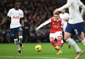 Tottenham Hotspur V Arsenal 2022-23 Prints: Martin Odegaard's Thrilling Split-Second Strike: Arsenal's Triumph in the London Derby vs
