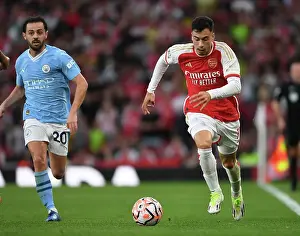 Martinelli Dazzles: Outshines Silva in Thrilling Arsenal-Man City Showdown (2023-24 Premier League)