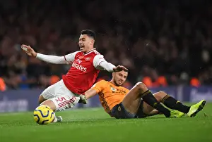 Martinelli Foul: Arsenal's Rising Star Halted by Saiss in Arsenal vs. Wolverhampton (2019-20)