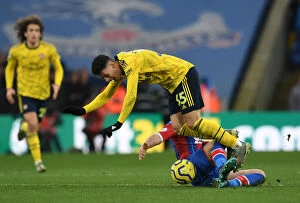 Images Dated 11th January 2020: Martinelli Foul: Intense Clash between Crystal Palace and Arsenal in Premier League, 2019-2020