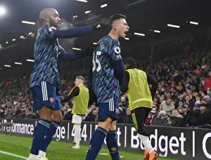 Martinelli and Lacazette Celebrate First Arsenal Goal in Leeds United Win, 2021-22 Premier League
