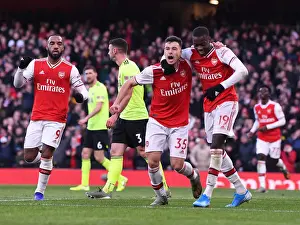 Martinelli and Pepe's Jubilant Moment: Arsenal's Thrilling Winning Goal vs Sheffield United (2019-20)