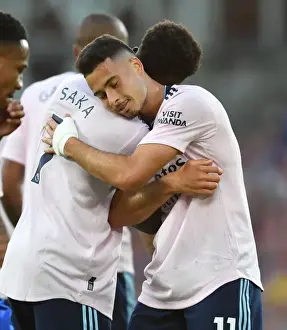 Martinelli and Saka Celebrate First Arsenal Goal of 2022-23 Season vs Crystal Palace