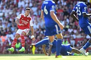Arsenal v Leicester City 2022-23 Collection: Martinelli Scores Arsenal's 4th Goal: Arsenal FC vs Leicester City, Premier League 2022-23