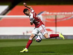 Arsenal V Fulham 2020-21 Prints: Martinelli Shines: Arsenal's Dominant Display Against Fulham in Empty Emirates (April 2021)