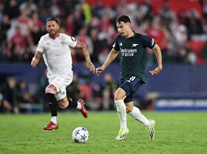 Images Dated 25th October 2023: Martinelli Strikes First: Arsenal Takes the Lead Against Sevilla in Champions League Group B