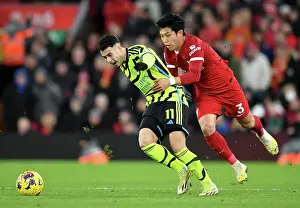 Liverpool V Arsenal 2023-24 Prints: Martinelli vs Endo: Intense Battle at Anfield - Liverpool vs Arsenal