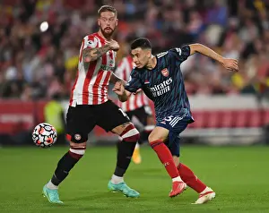Brentford V Arsenal 2021-22 Prints: Martinelli vs Jansson: A Premier League Showdown at Brentford Community Stadium, 2021-22