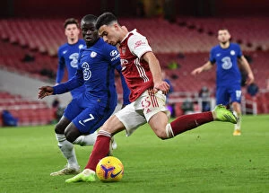 Arsenal v Chelsea 2020-21 Collection: Martinelli vs. Kante: Intense Rivalry in Arsenal's Battle Against Chelsea