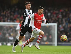 Arsenal V Newcastle United 2021-22 Prints: Martinelli vs Schar: Arsenal vs Newcastle United, Premier League 2021-22