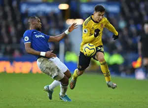 Everton V Arsenal 2019-20 Prints: Martinelli vs Sidibe: Battle at Goodison Park - Everton vs Arsenal, Premier League 2019-20