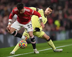 Manchester United V Arsenal 2020-21 Prints: Martinelli vs. Telles: A Battle at Old Trafford - Premier League 2020-21